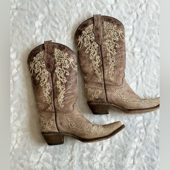 Corral Boot Company Teens Size 3 Cowgirl Snip Toe Boots EUC - Picture 5 of 9